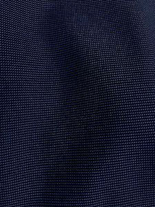 Birdseye Pattern Modern Fit 3 Piece Navy Suit with Contrast Trim