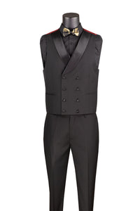 Black Gold Modern Fit 3 Piece Suit with Matching Bow Tie