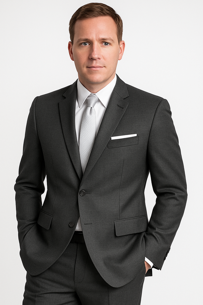 "Madison" Steel Grey Suit Jacket (Separates)