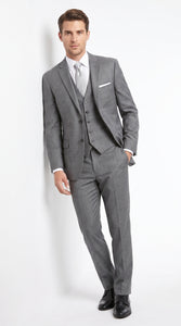 Men’s Designer Grey Prom Tuxedo Suit, Formal Wedding Groom Dress Suit