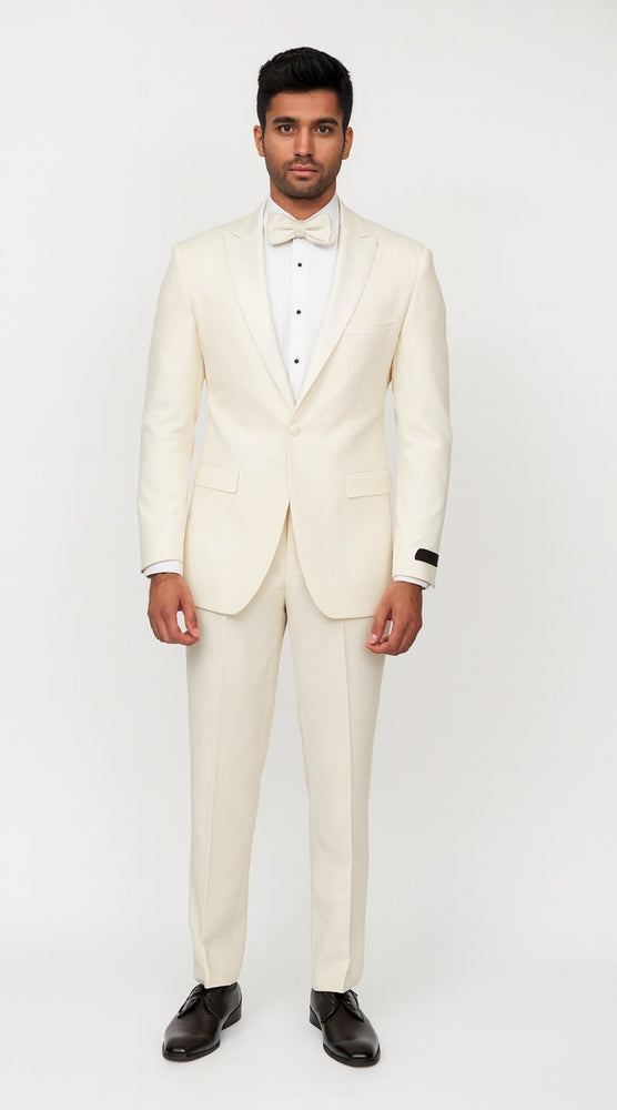 Men'S Dress Formal Ivory ~ Cream ~ Off White Dinner Jacket ~ Fashion Tuxedo For Men ~ Blazer ~ Sport 1 Button Peak Lapel