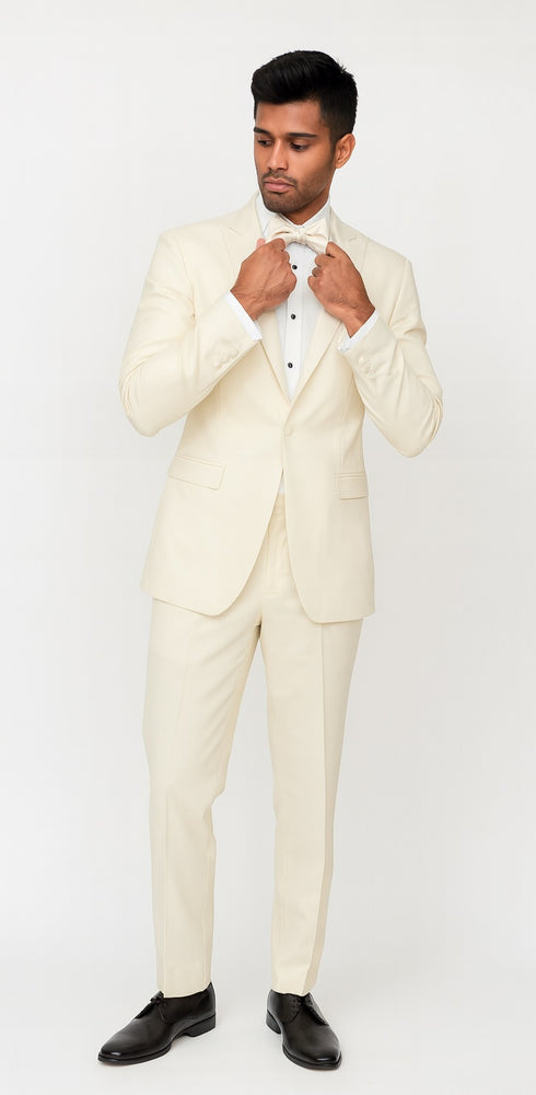 Men'S Dress Formal Ivory ~ Cream ~ Off White Dinner Jacket ~ Fashion Tuxedo For Men ~ Blazer ~ Sport 1 Button Peak Lapel