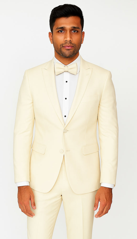 Men'S Dress Formal Ivory ~ Cream ~ Off White Dinner Jacket ~ Fashion Tuxedo For Men ~ Blazer ~ Sport 1 Button Peak Lapel