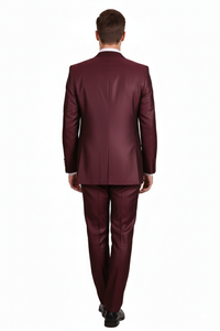 Men’s Burgundy 3-Piece Suit
