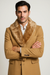 Men's Camel Three Button Full Length Overcoat Men's Carcoat