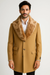 Men's Camel Three Button Full Length Overcoat Men's Carcoat