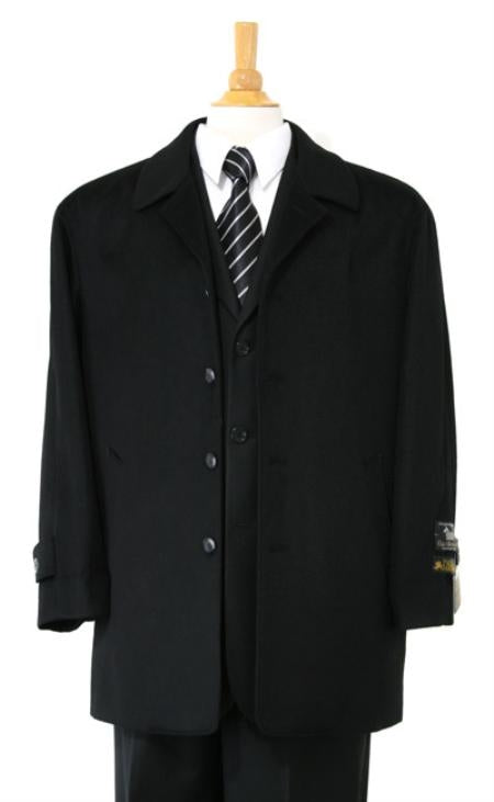 Men's Car Coat Luxurious High-Quality Long Jacket Wool&Cashmere Half-Length Men's Dress Coat Jet Black Carcoat ~ Designer Men's Wool Men's Peacoat Sale