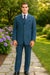 Men’s Saphire Steel Blue 3-Button Suit