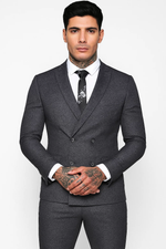 Men’s Slim Fit Double-Breasted Suit 