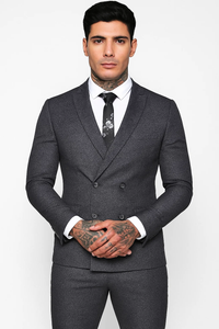 Men’s Slim Fit Double-Breasted Suit 
