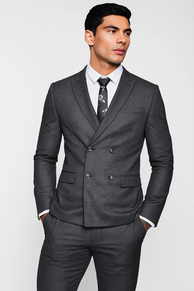 Men’s Slim Fit Double-Breasted Suit 