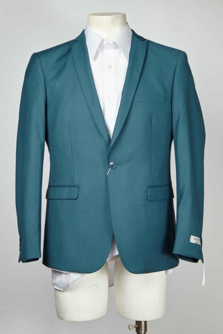 Men's Teal Cheap Priced Designer Fashion Dress Casual Blazer