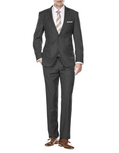 Mens 2 Button Modern Fit Funeral Suit Charcoal Grey - Men's Tuxedo USA