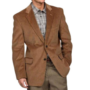 Tan Men's Two Button Corduroy Sport Coat