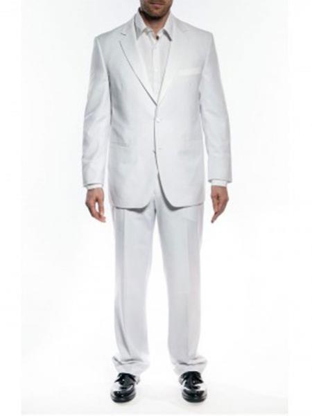Men's Classic Two Button Tuxedo White