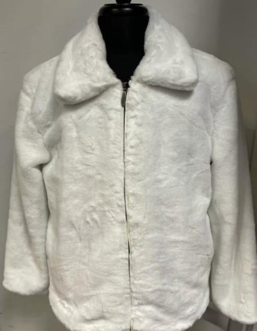 Mens Blast Blue Martini Fur Jacket White