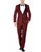 Mens Slim Fit 1 Button Shawl Tuxedo in Burgundy - Mens Slim Fitted Tuxedo - Men's Tuxedo USA