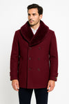 Peacoat With Fur Collar