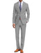 Mens Slim Fit Suit Lt Grey - Men's Tuxedo USA