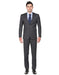 Pleated Suit - Mens Suits With Pleated Pant -  Regular Charcoal Grey Fit Suit - Men's Tuxedo USA