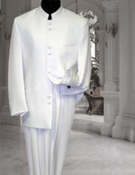Off White sales Cream Ivory Mandarin Suits For Men