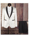 Men's Cream Shawl Lapel One Button Fabric Tuxedo