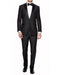 Mens 1 Button Slim Fit Notch Tuxedo in Black - Mens Slim Fitted Tuxedo - Men's Tuxedo USA
