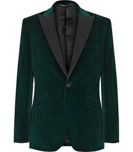 Mens Green Velvet Blazer Men Olive Green Stylish Tuxedo Sports velour Blazer Jackets Coat Velvet Fabric black Lapel