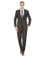 Mens Modern Fit Gangster Pinstripe Suit Black - Men's Tuxedo USA