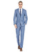 Mens Modern Fit Plaid Suit Blue - Men's Tuxedo USA