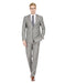 Mens Modern Fit Textured Suit Light Grey - Men's Tuxedo USA
