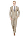 Mens Modern Fit Textured Suit Light Taupe - Men's Tuxedo USA
