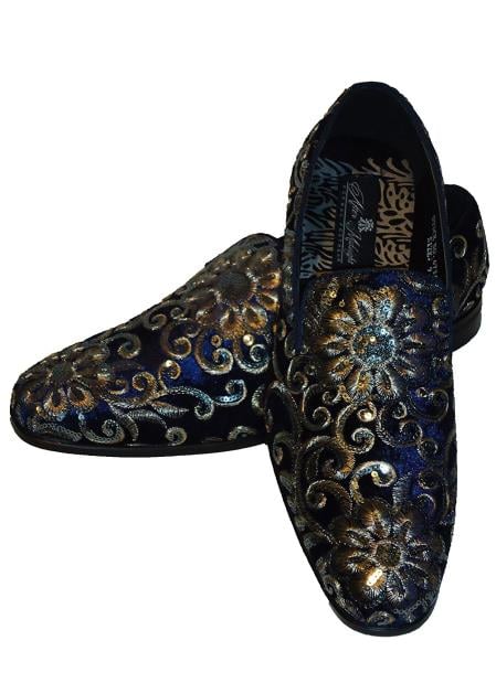 Groom Wedding Shoes - Tuxedo Shoes in Blue