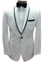 One Button White Tuxedo
