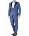 Mens Vested Slim Fit Peak Prom Tuxedo in Indigo Blue - Men's Tuxedo USA