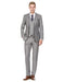 Mens Savvy Slim Vested Suit Light Grey - Men's Tuxedo USA