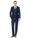 Mens Savvy Slim Vested Suit Navy Blue - Men's Tuxedo USA