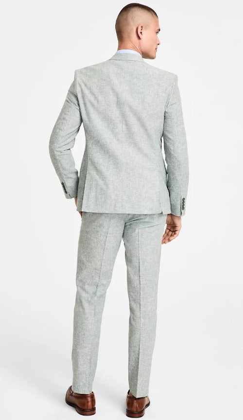 Mens Slim-Fit Linen Suit