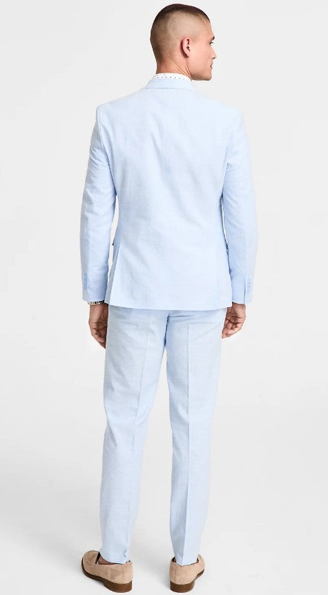 Mens Slim-Fit Linen Suit
