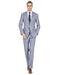 Mens Slim Fit Window Pane Suit Grey - Men's Tuxedo USA