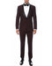 Mens Skinny Fit Shawl Prom Tuxedo in Burgundy - Men's Tuxedo USA