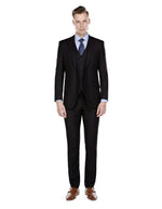 Mens Smart Slim Vested Funeral Suit Black - Men's Tuxedo USA