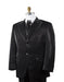 Unique 2 Button Trimmed Pleated Pants Vested 3 Piece Men's Suits Black Fashion Tuxedo For Men - Men's Tuxedo USA