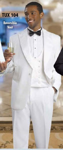 Men'S 2 Button Tuxedo White Suit
