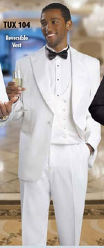 Men'S 2 Button Tuxedo White Suit