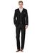 Mens Vested Smart Modern Fit Suit Black - Men's Tuxedo USA