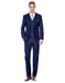 Mens Vested Smart Modern Fit Suit Navy Blue - Men's Tuxedo USA