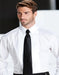 Men's White Pleated Tuxedo Laydown Shirt