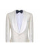 Men's White Shawl Lapel Tuxedo One Button