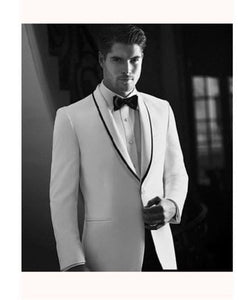 Men's 2 Pieces High Fashion Cream Tuxedo Suit With Flexible Waistband T802